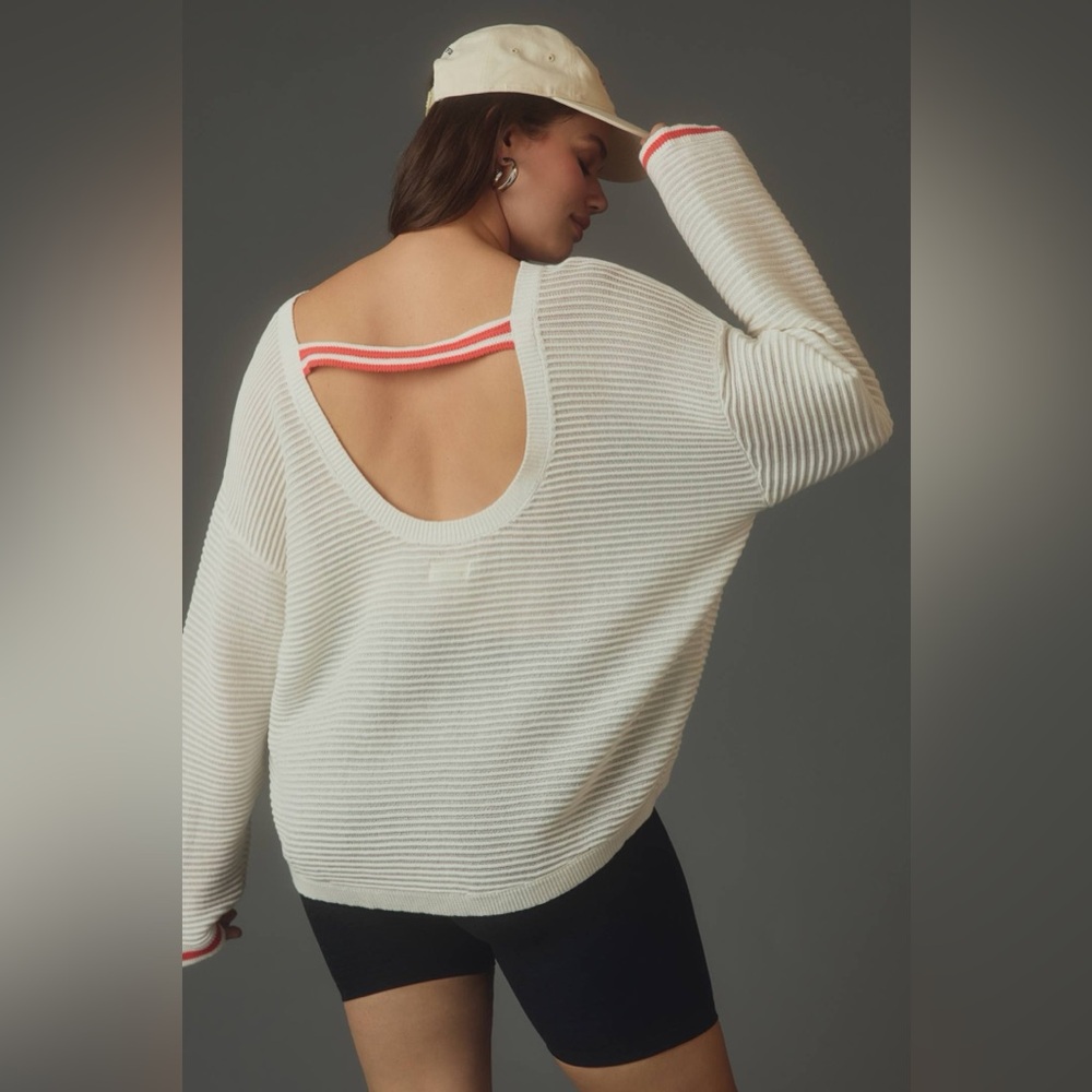 Daily Practice by Anthropologie Long-Sleeve Racing Stripes Top 2X - Picture 5 of 9